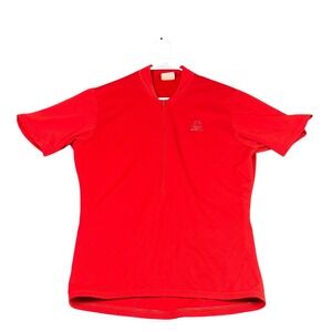 VTG Cannondale Cycling Jersey Half Zip Short Sleeve‎ Red Bike Shirt Men's LG